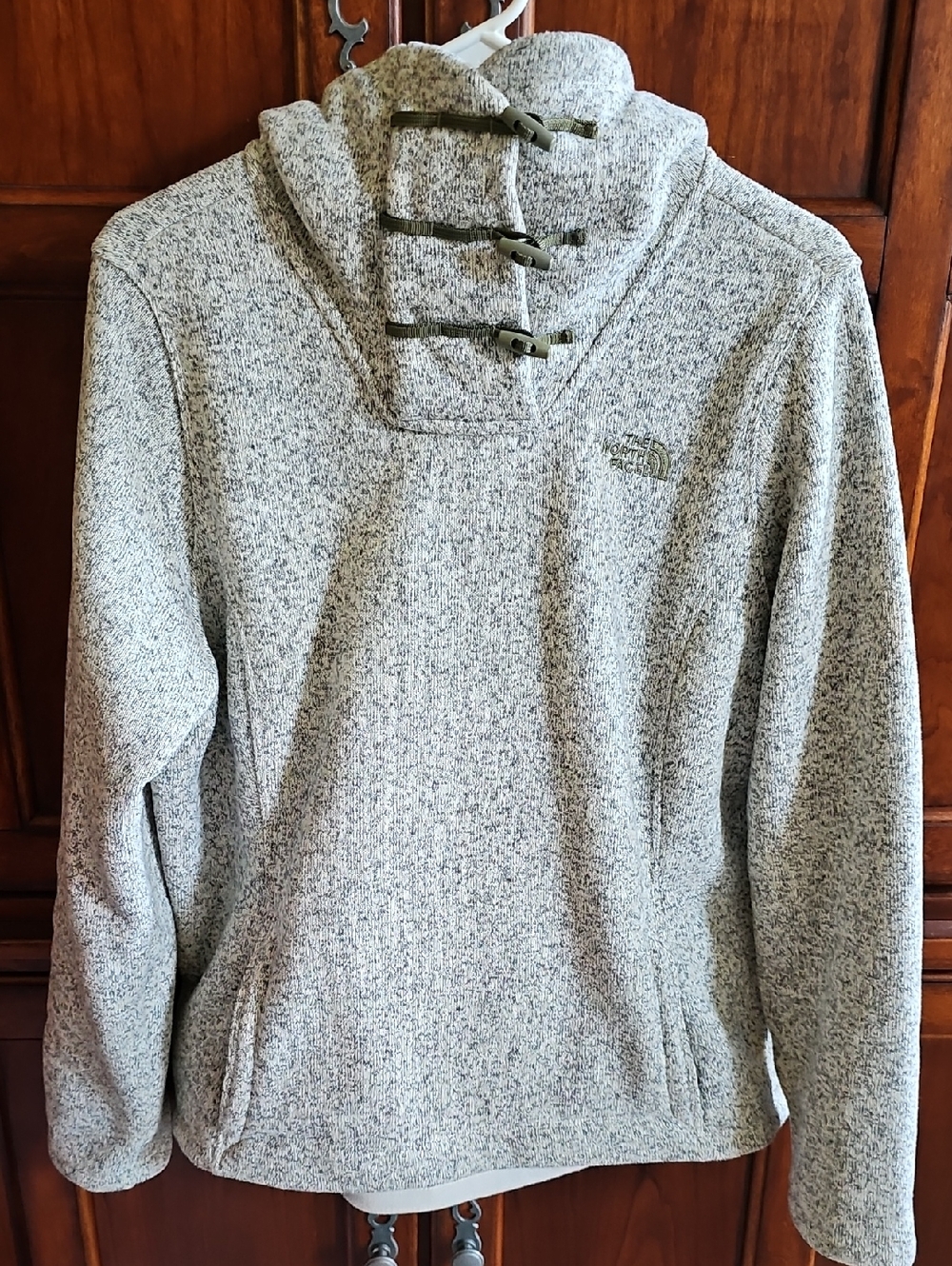 The North Face Light Heather Gray Toggle Pullover Hoodie